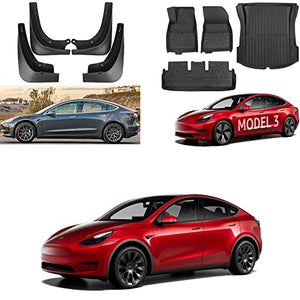 Tesla Model 3 Mud Flaps and Model 3 Floor Mats
