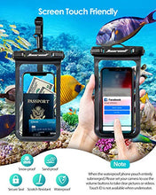 Load image into Gallery viewer, Universal Waterproof Case,Hiearcool Waterproof Phone Pouch Compatible for iPhone 13 12 11 Pro Max XS Max Samsung Galaxy s10 Google Up to 7.0&quot;, IPX8 Cellphone Dry Bag for Vacation-2 Pack
