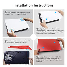 Load image into Gallery viewer, NexiGo PS5 Accessories Cover Set, PS5 Controller Faceplate &amp; Protective Shell Cover for Playstation 5 Digital Edition, Anti-Scratch Dustproof Protective Cover for Sony PS5 Console (Red)
