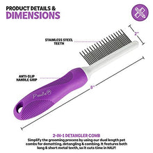 Load image into Gallery viewer, Detangling Pet Comb with Long &amp; Short Stainless Steel Teeth for Removing Matted Fur, Knots &amp; Tangles – Detangler Tool Accessories for Safe &amp; Gentle DIY Dog &amp; Cat Grooming (Grooming Comb)
