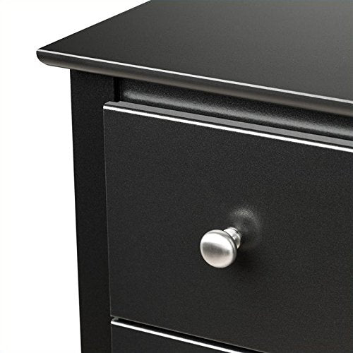 Load image into Gallery viewer, Home Square Contemporary 3 Piece Bedroom Set with Bedroom Dresser and 2 Piece 2-Drawer Nightstand in Black