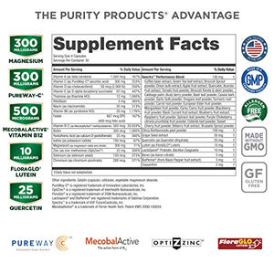 Men's Perfect Multi from Purity Products - Vitamins, Minerals and Phytonutrients - Supports Healthy Testosterone Levels and Promotes Energy, Vitality and Stamina - 120 Capsules
