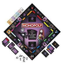Load image into Gallery viewer, Monopoly: Disney Tim Burton&#39;s The Nightmare Before Christmas Edition Board Game, Fun Family Game, Board Game for Kids Ages 8 and Up (Amazon Exclusive)
