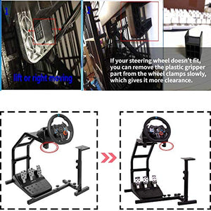 Marada Racing Wheel Stand with V2 Support Game Support Stand Up Simulation Driving Bracket for Logitech G29, G27 and G25 Racing Simulator Steering Wheel Stand Without Wheel and Pedals
