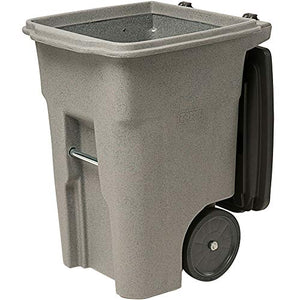 190 Qt / 48 Gallon / 180 Liters Graystone Rotational Molded Wheeled Rectangular Trash Can with Lid.Kitchen Waste Container Commercial Trash Can Recycle Bin