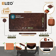 Load image into Gallery viewer, Leather Desk Pad Desk Accessories – Large Leather Desk Mat Desk Blotter Pad, 32 x 16 Inch Genuine Leather Desk Pad for Keyboard and Mouse, Desk Protector Desk Organizer Gaming Desk Pad Leather Tray

