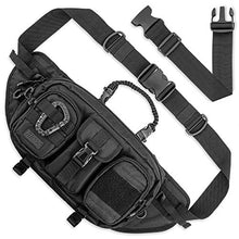 Load image into Gallery viewer, Fitdom Tactical Inspired Large Sling Bag For Men. Perfect Techwear Accessories EDC Bag For Men. Multi-Functional Waist Pack
