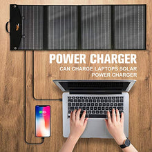 Load image into Gallery viewer, TogoPower 120W Portable Foldable Solar Panel Charger for Baldr/Jackery/GoalZero/Paxcess Power Station Generator with Dual USB Ports &amp; 18V DC Output for RV Boat Laptop Tablet iPhone iPad Camera Lamp
