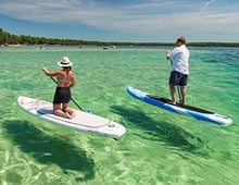 Load image into Gallery viewer, Dunnrite Products Inflatable Stand Up Paddle Board Kit (SUP with Paddle, Backpack Travel Bag, Pump, Fins, &amp; Coiled Leash) (Floral)
