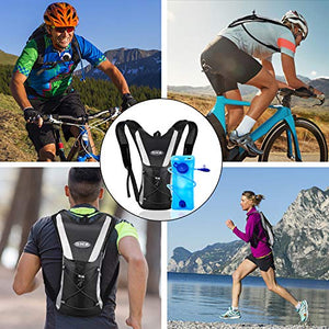 S.K.L Hydration Pack - Hydration Backpack with 2 Liter Water Bladder - Lightweight Water Backpack for Running Hiking Cycling Biking Climbing Camping