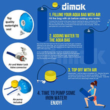 Load image into Gallery viewer, dimok Workout Sandbag Alternative Aqua Bag Training Weight Bag Sandbags for Fitness - Crossfit Water Weights Full Body Exercise Equipment - Comes w Pump (79)
