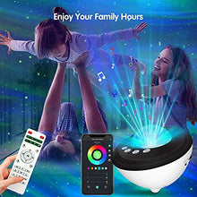 Load image into Gallery viewer, Loycco Galaxy Star Night Light Projector for Bedroom, Aurora Light Projector Compatible with Alexa &amp; Smart APP, White Noise &amp; Bluetooth Speaker Sky Light, Gift for Kids Adults Home Party Ceiling Decor
