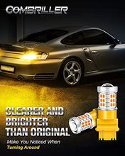 Load image into Gallery viewer, Combriller 3157 LED Bulb Amber Yellow Super Bright, 3056 3156 3057 3157 led bulb for led reverse lights turn signal bulb brake light bulb tail light bulb parking light bulb, pack of 2
