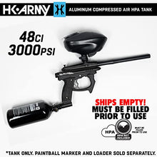 Load image into Gallery viewer, HK Army 48ci/3000psi Compressed Air HPA Paintball Tank Air System w/Regulator - Black
