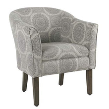 Load image into Gallery viewer, HomePop Barrel Shaped Accent Chair, Grey Medallion
