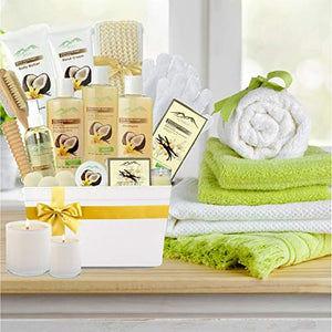 Premium Deluxe Bath & Body Gift Basket. Ultimate Large Natural Spa Basket! #1 Spa Gift Basket for Women & Bath Gift Sets for Women! Sulfate & Paraben Free Home Spa Gift Set
