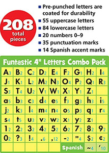 Teacher Created Resources Lime Polka Dots Funtastic Font 4-Inch Letters Combo Pack (5345)