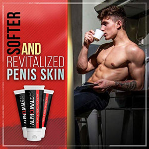 Alpha Male Penile Health Cream – Premium Moisturizing Cream to Assist The Most Sensitive Parts for Men. All Natural Phimosis Treatment Lotion. Best Moisturizer to Relieve Chafing (4oz)