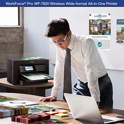 Load image into Gallery viewer, Epson Workforce Pro WF-7820 Wireless All-in-One Wide-Format Printer with Auto 2-Sided Print up to 13" x 19", Copy, Scan and Fax, 50-Page ADF, 250-sheet Paper Capacity, 4.3" Screen, Works with Alexa