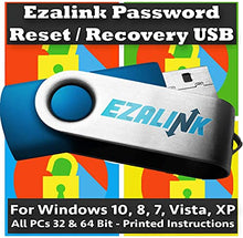 Load image into Gallery viewer, Ezalink Password Reset Recovery USB for Windows 10, 8.1, 7, Vista, XP | #1 Best Unlocker Software Tool {For Any PC Computer}
