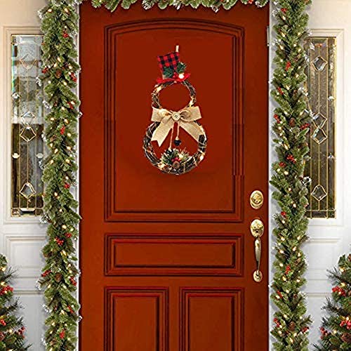 Load image into Gallery viewer, Christmas Joy Sign Decorations - Plaid Wreath Burlap Wooden Holiday Decor for Home Window Wall Indoor Outdoor