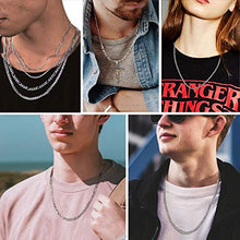 Load image into Gallery viewer, Women Mens Necklace Cuban Link Chain 5mm, Solid 925 Sterling Silver Cuban Link Curb Chain Necklace Boys Hip Hop Hiphop Rock Jewellery, 20 Inches
