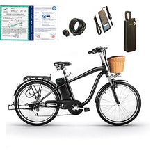 Load image into Gallery viewer, Nakto 250W Shimano 6-Speed Gear Electric Bicycle with 36V10Ah Lithium Battery

