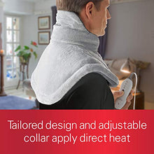 Load image into Gallery viewer, Sunbeam Heating Pad for Neck &amp; Shoulder Pain Relief | Standard Size Renue, 4 Heat Settings with Auto-Off | Grey, 22-Inch x 19-Inch
