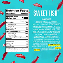 Load image into Gallery viewer, SmartSweets Sweet Fish, Candy with Low Sugar (3g), Low Calorie (100), No Artificial Sweeteners, Vegan, Plant-Based, Gluten-Free, Non-GMO, Healthy Snack for Kids &amp; Adults, 1.8oz (Pack of 12)
