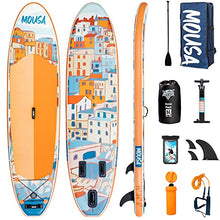 Load image into Gallery viewer, Mousa Inflatable Paddle Board, 11&#39; x 34&#39;&#39; x 6&#39;&#39; Dual Player Paddle Boards for Adults, 3-Fin &amp; Floatable Paddle Non Slip Deck, Waterproof Phone Case, Backpack Yoga ISUP, 20 lbs Super Light SUP Board
