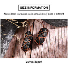 Load image into Gallery viewer, 2 Pieces Natural Black Tourmaline Crystal Necklace Hand Braided Chakra Gemstone Pendant Necklace for Men Women (Style 1)
