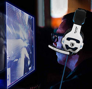 Xbox One Gaming Headset Stereo Over Ear Gaming Headset with Mic Noise Cancelling Volume Control for Xbox One/PC/Mac/PS4/Nintendo(White) ¡­