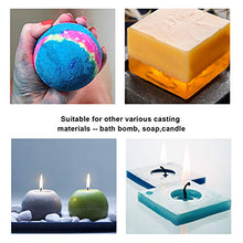Load image into Gallery viewer, Silicone Resin Molds 5Pcs Resin Casting Molds Including Sphere, Cube, Pyramid, Square, Round with 1 Measuring Cup &amp; 5 Plastic Transfer Pipettes for Resin Epoxy, Candle Wax, Soap, Bowl Mat etc
