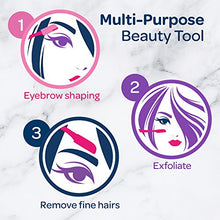 Load image into Gallery viewer, Schick Silk Touch-Up Multipurpose Exfoliating Dermaplaning Tool, Eyebrow Razor, and Facial Razor with Precision Cover, 3 Count

