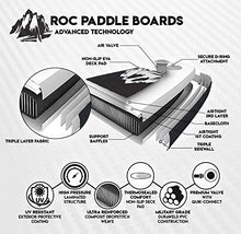 Load image into Gallery viewer, Roc Inflatable Stand Up Paddle Board with Premium sup Accessories &amp; Backpack, Non-Slip Deck, Waterproof Bag, Leash, Paddle and Hand Pump. (Black)
