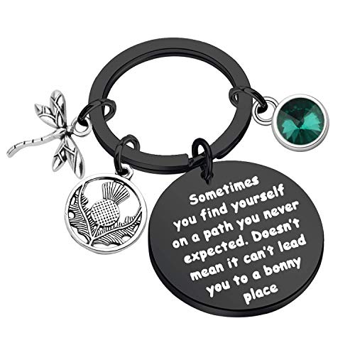 AKTAP Sasenach Inspired Keychain Sassenach Scottish Jewelry Gift Sometimes You Find Yourself On a Path You Never Expected