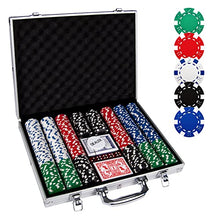 Load image into Gallery viewer, Comie Poker Chips,500PCS Poker Chip Set with Aluminum Travel Case,11.5 Gram Poker Set for Texas Holdem Blackjack Gambling
