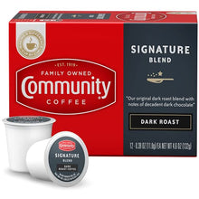 Load image into Gallery viewer, Community Coffee Signature Blend 36 Count Coffee Pods, Dark Roast, Compatible with Keurig 2.0 K-Cup Brewers, 36 Count (Pack of 1)
