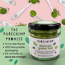 Load image into Gallery viewer, PureChimp Matcha Green Tea Powder - 1.75 Ounces (50g) of Ceremonial Grade Japanese Matcha for Baking, Lattes and Smoothies - Regular
