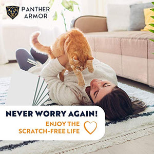 Panther Armor Cat Scratch Deterrent Tape – 8(Eight)-Pack – Double Sided Anti Cats Scratching Sticky Tape – 4-Pack XL 16”L 12”W + 4-Pack Large 17”L 10”W Furniture Protectors – Clear Training Tape