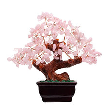 Load image into Gallery viewer, Parma77 Feng Shui Natural Rose Pink Quartz Crystal Money Tree Bonsai Style Decoration for Wealth and Luck
