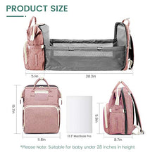 Load image into Gallery viewer, Baby Diaper Backpack, Insulated Bottle Warmer Newborn Registry for Baby Shower Gifts, Portable Nappy Bags for Girls Boys, Multifunction Travel Stuff Maternity New Mom Gifts for Women (Pink）
