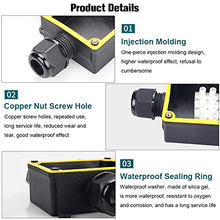 Load image into Gallery viewer, Junction Box Outdoor Waterproof Electrical Box, 3 Way Plug Line Plastic External Junction Box, M25 Coaxial Wire Connector, Electric Power Cord Boxes Suitable for Outdoor Lights, Landscape Lighting (3way)
