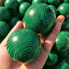 Load image into Gallery viewer, 1pc, Natural Gemstone Sphere Malachite Quartz Stone Crystal Balls Sphere for Healing
