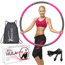 Load image into Gallery viewer, Haunz Exercise Hula Hoop for Adults | Weighted Hula Hoops with Carry Bag for Storage and Jump Rope | Women Workout Equipment Hoola Hoop | 2 lbs Weighted Hula-Hoops for Weight Loss &amp; Burning Fat
