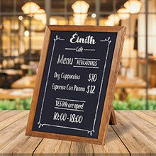 Load image into Gallery viewer, BESSO Chalkboard Signs – Stylish ProGrade Standing Deep Black Chalk Board 11 x 14 – Magnetic Rustic Slate Chalkboards Menu Board for Kitchen, Sign Board, or Sidewalk Sign. for Kids &amp; Adults
