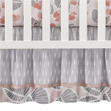 Load image into Gallery viewer, Lambs &amp; Ivy Calypso 4-Piece Crib Bedding Set - Pink, Gray, Gold, Animals, Jungle
