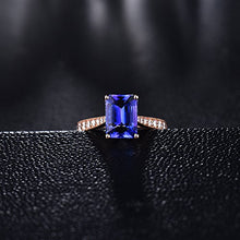 Load image into Gallery viewer, Beyond jewelry AAAA Natural Tanzanite Diamonds Engagement Wedding Ring in 14K Rose Gold for Women
