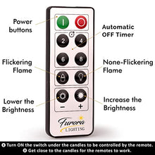Load image into Gallery viewer, FURORA LIGHTING LED Flameless Candles with Remote – Battery-Operated Flameless Candles Bulk Set of 8 Fake Candles – Small Flameless Candles &amp; Christmas Centerpieces for Tables, Silver Glittery
