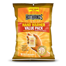 Load image into Gallery viewer, HotHands Hand Warmers - Long Lasting Safe Natural Odorless Air Activated Warmers - Up to 10 Hours of Heat - 10 Pair Value Pack
